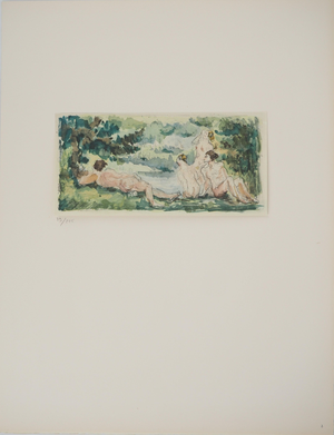 Paul Cezanne, Bathers Resting, Lithograph and Stencil
