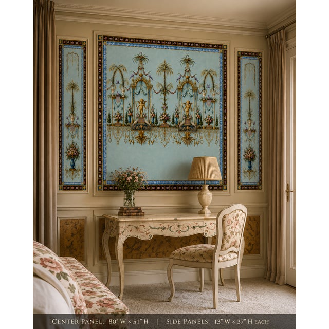 Atelier Aria Lumae Palais De Versailles Arabesque Neoclassical Complete Four Piece Salon Panel Ensemble For Sale - Image 13 of 18