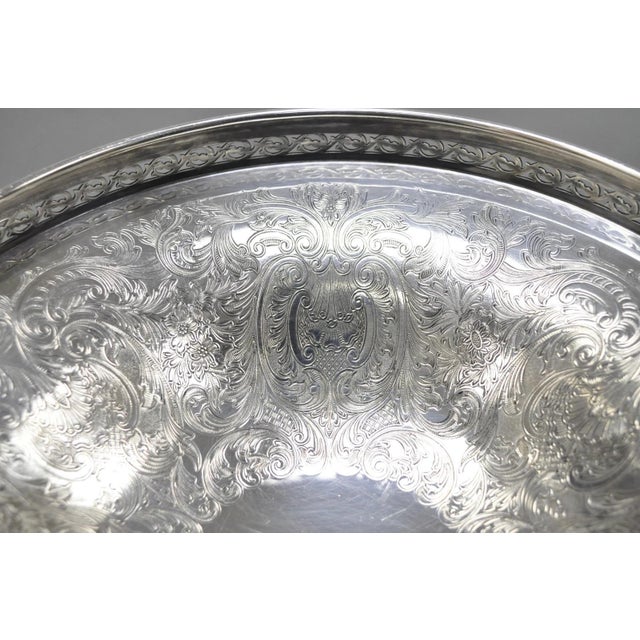 Vintage Barker Ellis England Silver Plated Pedestal Compote Tazza Candy Dish For Sale In Philadelphia - Image 6 of 15