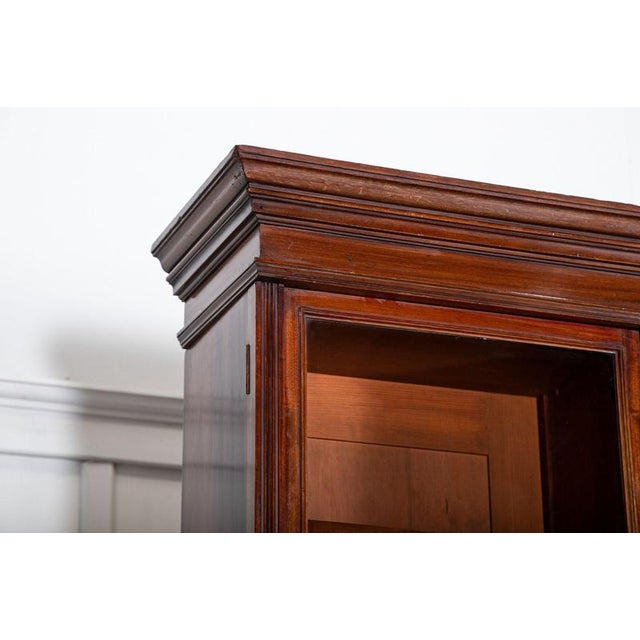 Brown Antique English Triple Glazed Bookcase in Mahogany, 1870 For Sale - Image 8 of 18