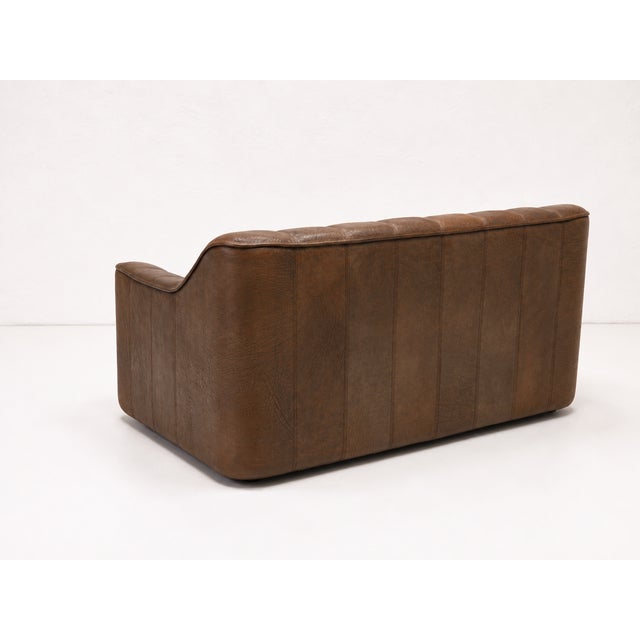 Wood DS 44 Two-Seater Sofa in Buffalo Brown Leather from de Sede, 1970s For Sale - Image 7 of 15