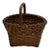 American Excellent Small Size Antique New England American Hand Woven Ash Wood Splint Berry Gathering Basket For Sale - Image 3 of 18