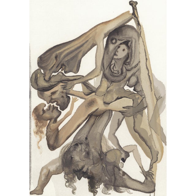 Original engraving from Salvador Dalí’s "The Divine Comedy" published by Editions d’Art Les Heures Claires, Paris, in...