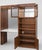 Wood 1970s Campaign Vintage Henredon Oak Wall Unit With Marble Counter and Mirrored Cabinets For Sale - Image 7 of 12