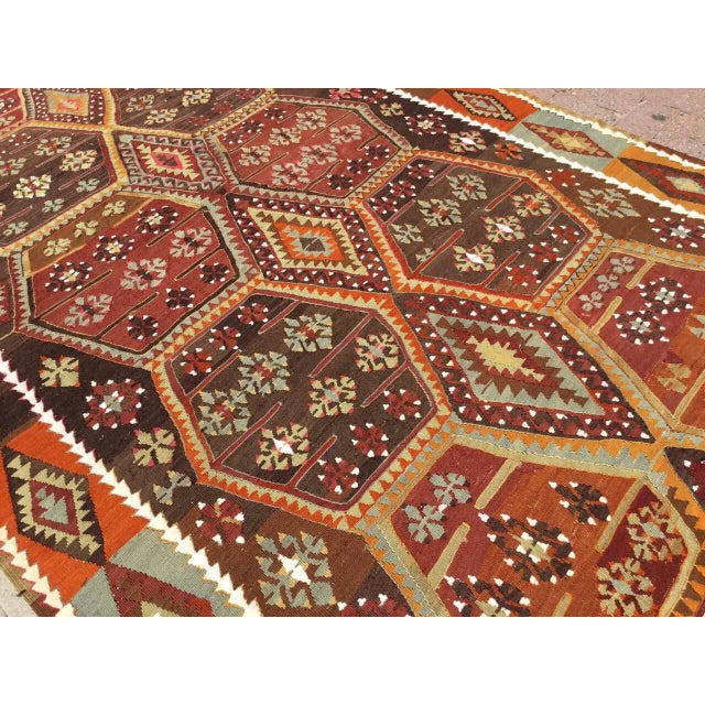 Textile Vintage Kilim Rug - 64" X 141" For Sale - Image 7 of 13