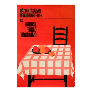 1970 Original Hungarian Poster, Never Miss Apples From Your Table (An Apple a Day) For Sale
