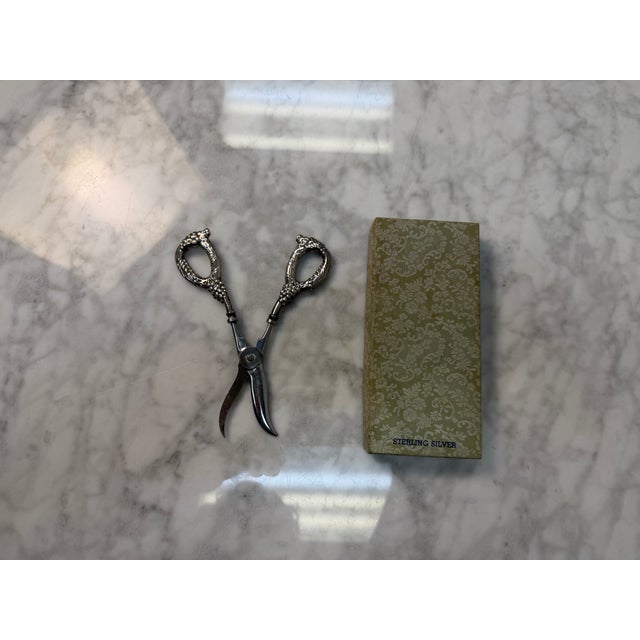 Vintage Mid-Century Hoffritz Sterling Silver Handled Grape Shears For Sale In West Palm - Image 6 of 6