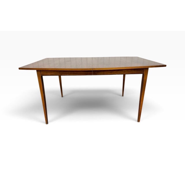 Lane Furniture Mid-Century Modern Lane Tuxedo Walnut Dining Table For Sale - Image 4 of 7