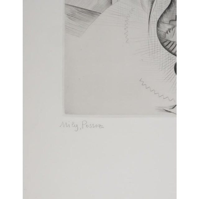 Modern Mily Possoz, The Bouquet, Original Signed Engraving For Sale - Image 3 of 11