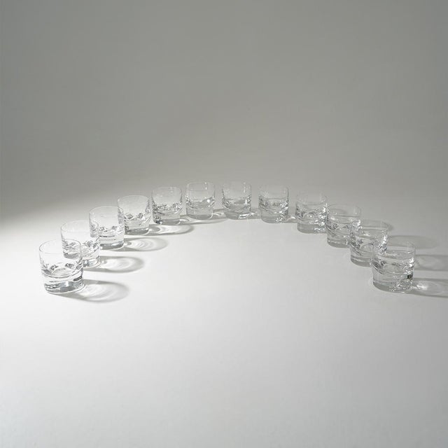 Mid-Century Modern Pitagora Glasses by Marco Zanuso for Arnolfo Di Cambio, 1970s, Set of 12 For Sale - Image 3 of 14