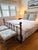 2020s A Pair of Custom Butter Yellow and Blue Toile Pillow Shams For Sale - Image 5 of 10