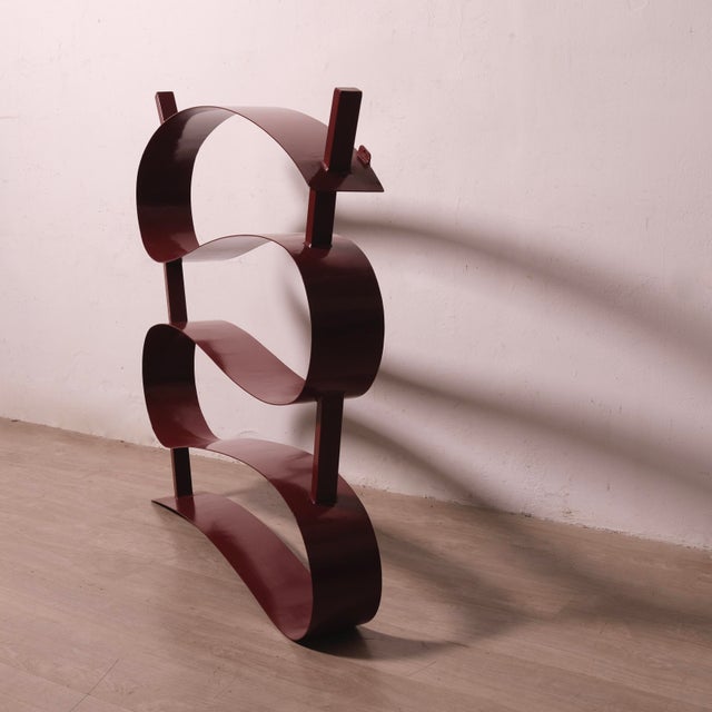 Handcrafted Iron Bookcase, Italy, 1980s For Sale - Image 9 of 18