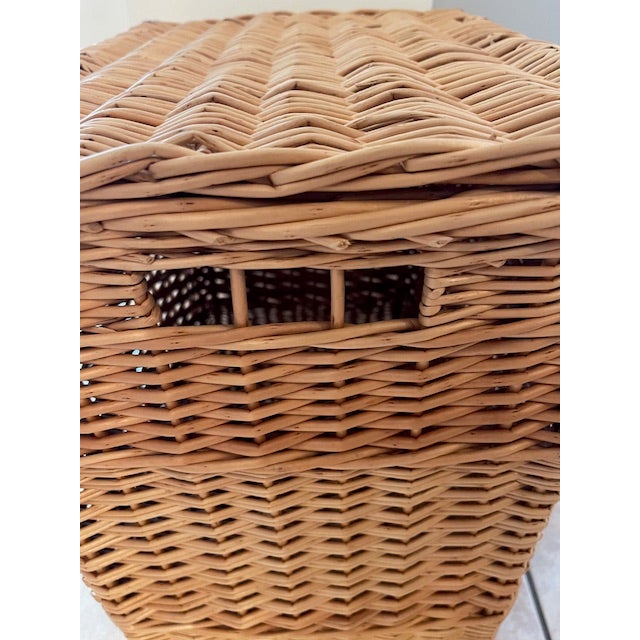 Rattan Hamper, Vintage For Sale - Image 9 of 13