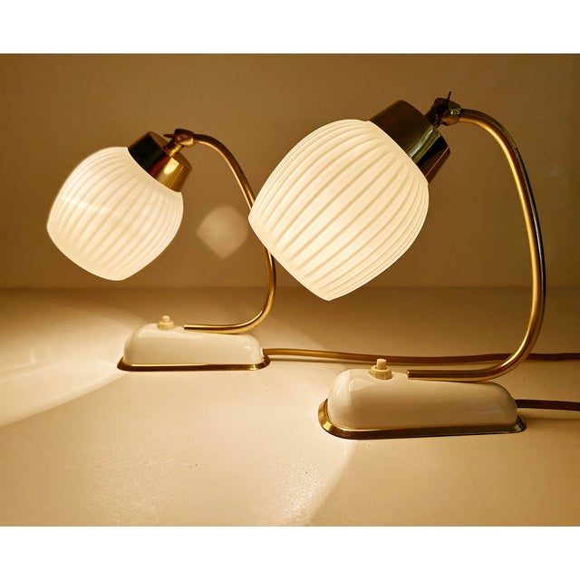 Gold Vintage Table Lamps, 1950s, Set of 2 For Sale - Image 8 of 15