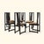 Set of Six BiF Postmodern Black Lacquer Dining Chairs, 1980s For Sale - Image 11 of 17