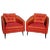 Mid-Century Modern Satin Chairs - a Pair For Sale