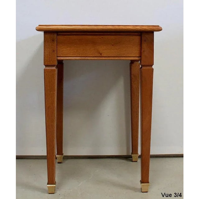 Small Solid Oak Blonde Side Table, 1950s For Sale - Image 13 of 18