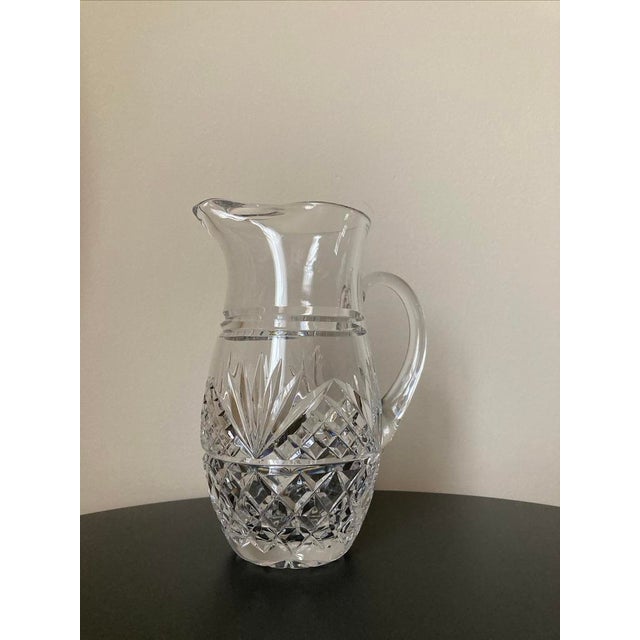 Early 20th Century Galway Irish Water Crystal Pitcher Blown Glass Design For Sale - Image 15 of 18