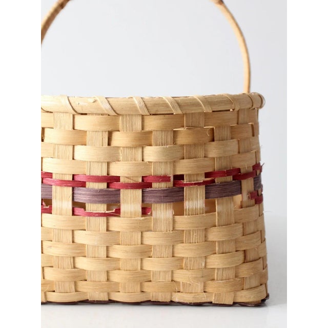 Vintage Splint Weave Basket For Sale - Image 12 of 13