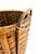 Rustic European Vintage Handwoven Split Bamboo Gathering Basket With Bentwood Handles For Sale - Image 3 of 9