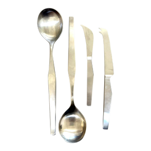 Vintage Mid Century Modern Hackman Finland 4 Piece Serving Flatware Set