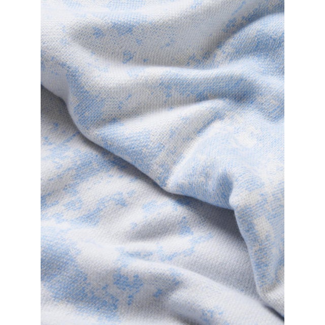 Contemporary Blue Jacquard Plaid with Stucco Motif by Villa Como For Sale - Image 3 of 5