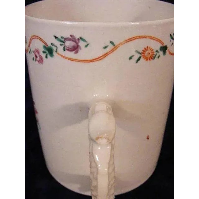 Large 19th Century Chinese Export Porcelain Tankard Mug in Famille Rose Palette For Sale - Image 9 of 11