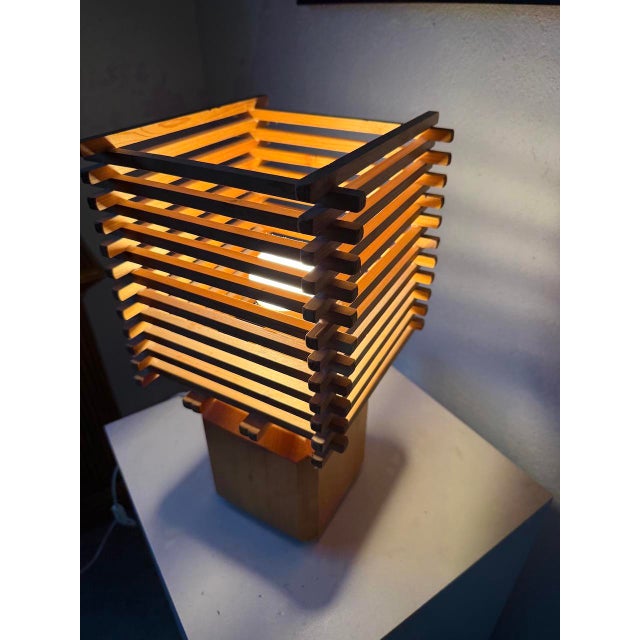 Constructivist Wooden Table Lamp, 1980s For Sale - Image 16 of 18