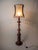 Textile Wooden Floor Lamp with Bladder Shade For Sale - Image 7 of 7