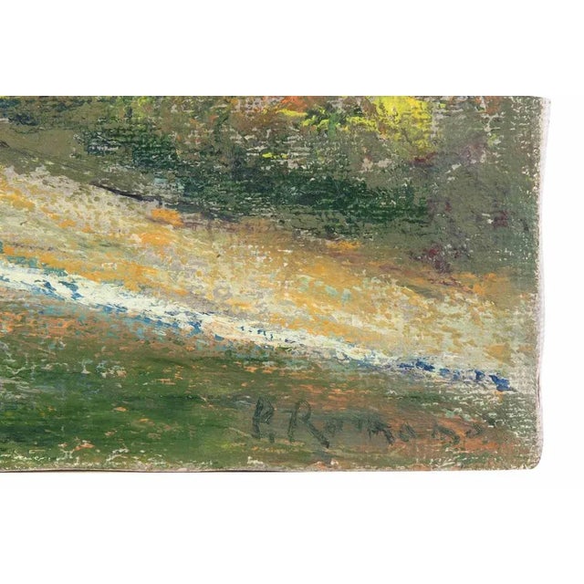 Contemporary Pino Romanò, View of the Tiber (Rome), Oil Painting, 1990s For Sale - Image 3 of 5