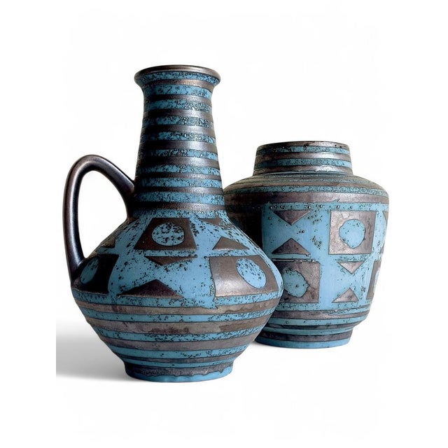 Mid-Century Ceramic Vases by Carstens Tonnieshöf for Carstens Tönnieshof, West Germany, 1960s, Set of 2 For Sale - Image 6 of 18