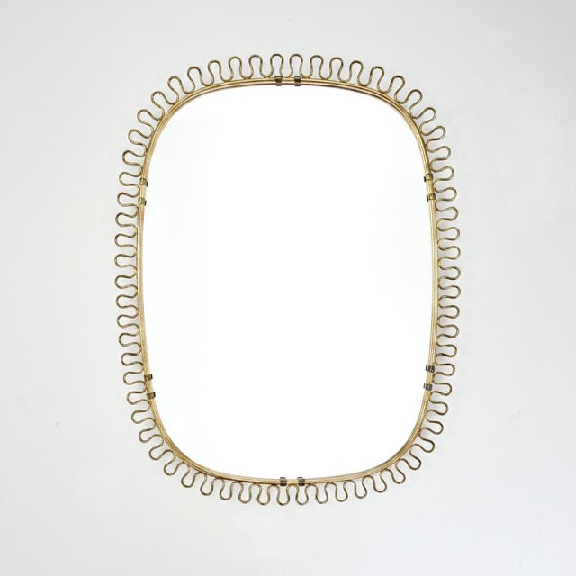Mid-Century Modern Brass Mirror Joseph Frank for Svenskt Tenn For Sale - Image 3 of 6