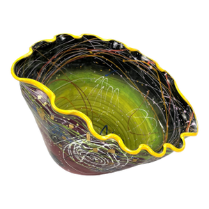 Late 20th Century John Page Abstract Art Glass Bowl