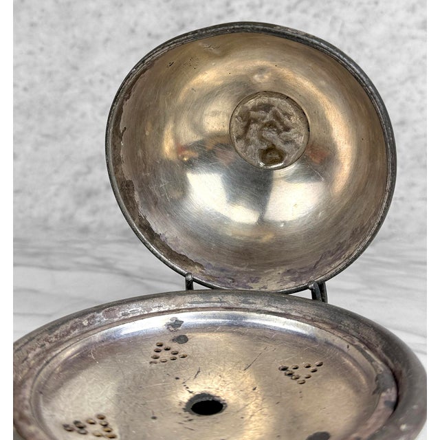 Antique Farmhouse Silverplate Round Domed Cow Butter Dish For Sale - Image 12 of 13