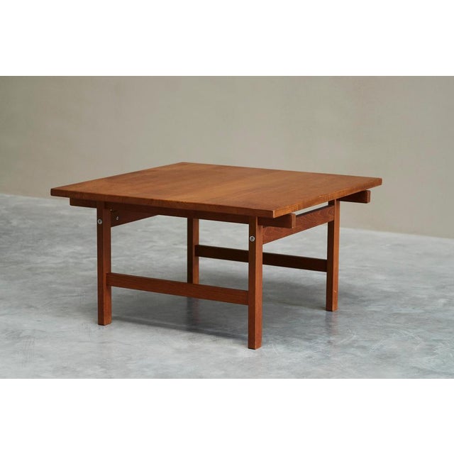 Hans j. Wegner coffee table in solid teak for andreas tuck denmark 1960s a beautiful coffee table of constructivist nature...