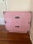 Dixie Campaigner newly painted gloss pink nightstand on plinth base with two large dovetailed drawers that are sturdy and...