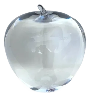 Tiffany & Co Signed Crystal Apple Paperweight Elegant Desk/Home Decor Gift