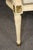 1910s Early 20th C Pair Louis XVI Style Creme Painted W/ Gold Accent Armchairs For Sale - Image 5 of 15