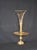 19th century gorgeous epergne from France with a gorgeous hand cast brass base and a cut glass trumpet form faceted flute.