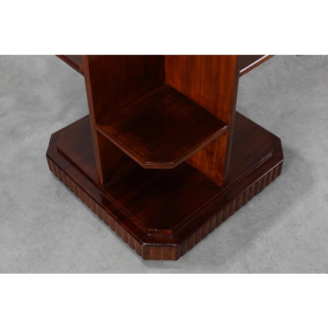 French Art Deco Side Table in Wood, 1920 For Sale - Image 9 of 11