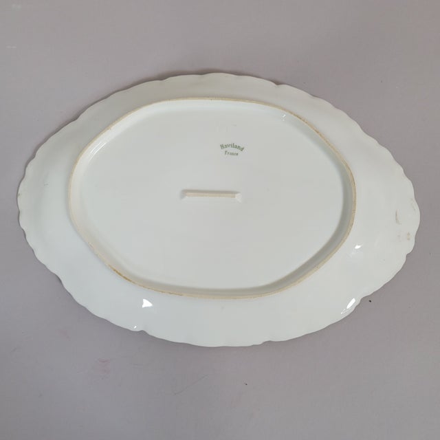 Traditional Antique Haviland Limoges Hand-Painted Rabbit Platter Plate, France Circa 1900 For Sale - Image 3 of 5