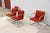 Bauhaus Ludwig Mies Van Der Rohe Brno Tubular Chairs in Orange Vinyl by Gordon, Set of 4 For Sale - Image 3 of 18