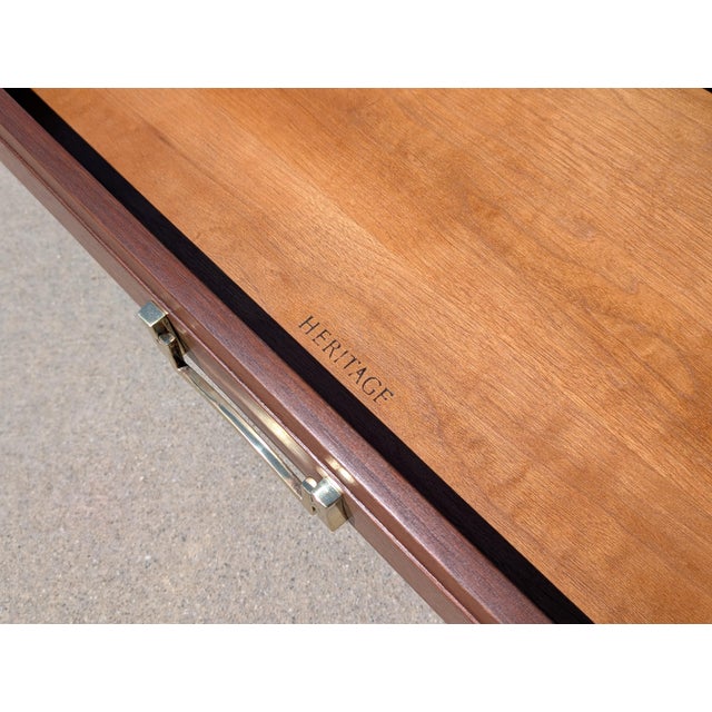 Refinished Mid Century Walnut End/Coffee Table by Heritage, C1960s For Sale - Image 17 of 17