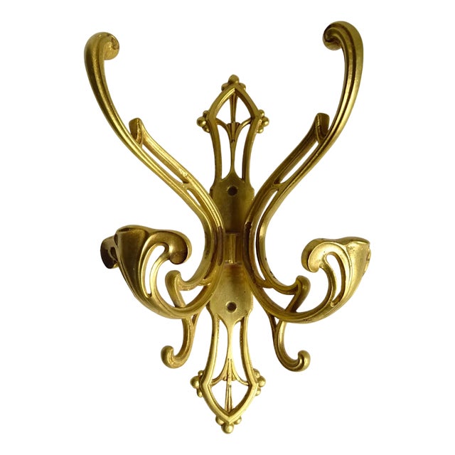 French Art Nouveau Coat Rack in Bronze, 1890s For Sale
