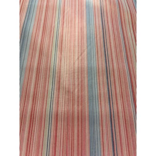6 Yards of Cowtan & Four Chintz Cotton Stripe Fabric in Pink, Blue and White. For Sale