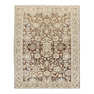 Antique Zabihi Collection Persian Malayer Brown Rug - 5'6" x 7' For Sale