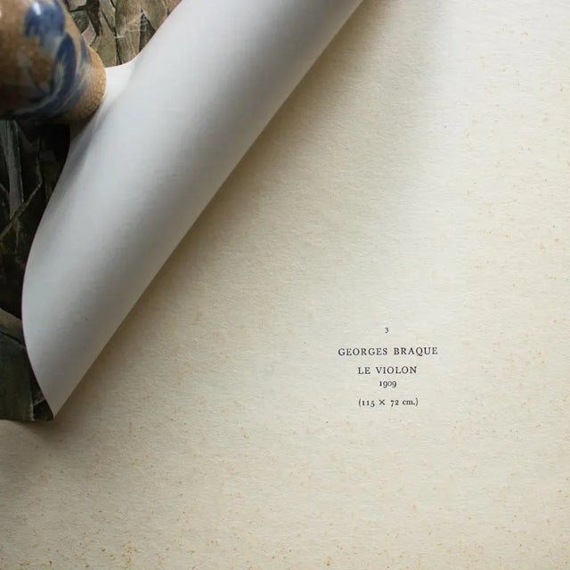 Georges Braque 1940s After Georges Braque "The Violin" First Edition Period Swiss Offset Lithograph For Sale - Image 4 of 8
