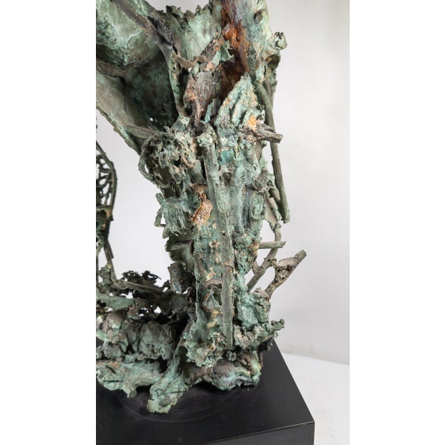 Mid-Century Modernist Abstract Brutalist Verdigris Copper Sculpture Mold of Ant Hill Colony For Sale - Image 13 of 16