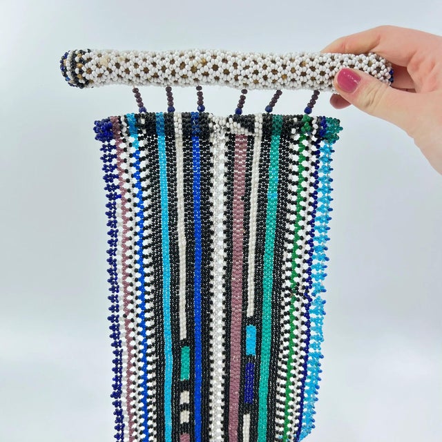 Glass Early 20th Century Ndebele Beaded Wedding Veil MATTER COLLECTION For Sale - Image 7 of 8