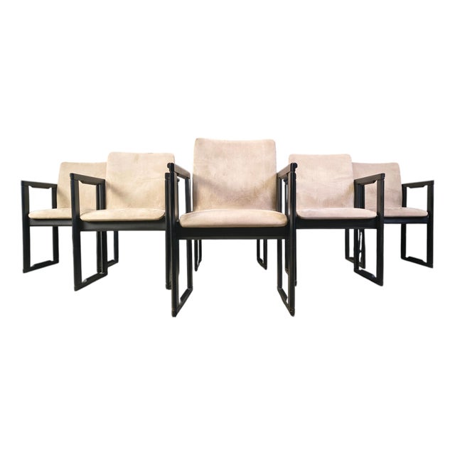 Vintage Dining Chairs attributed to Tobia Scarpa, 1970s, Set of 6 For Sale